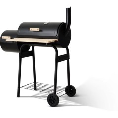Fumoir au charbon - COOKINGBOX - Deux foyers cylindriques - Acier - Po