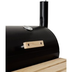 Fumoir au charbon - COOKINGBOX - Deux foyers cylindriques - Acier - Po
