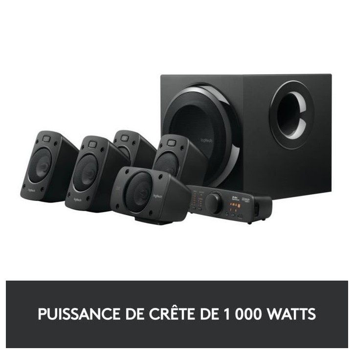 Enceinte PC - Filaire - Logitech - Z906 - Noir