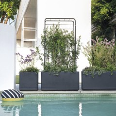 Porte-plantes - DEROMA - Cosmo - 78 x H 155 cm - Métal - Gris