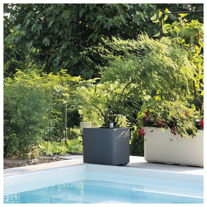 Porte-plantes - DEROMA - Cosmo - 78 x H 163 cm - Métal - Gris Porte-plantes - DEROMA - Cosmo - 78 x H 163 cm - Métal - Gris