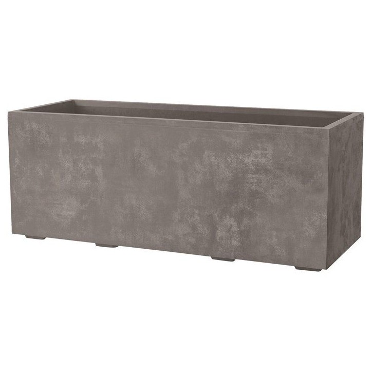 Pot de fleurs rectangulaire - DEROMA - Millennium - 97 L - 99 cm - A réserve d'eau et roulettes - Marron Pot de fleurs rectangulaire - DEROMA - Millennium - 97 L - 99 cm - A réserve d'eau et roulettes - Marron