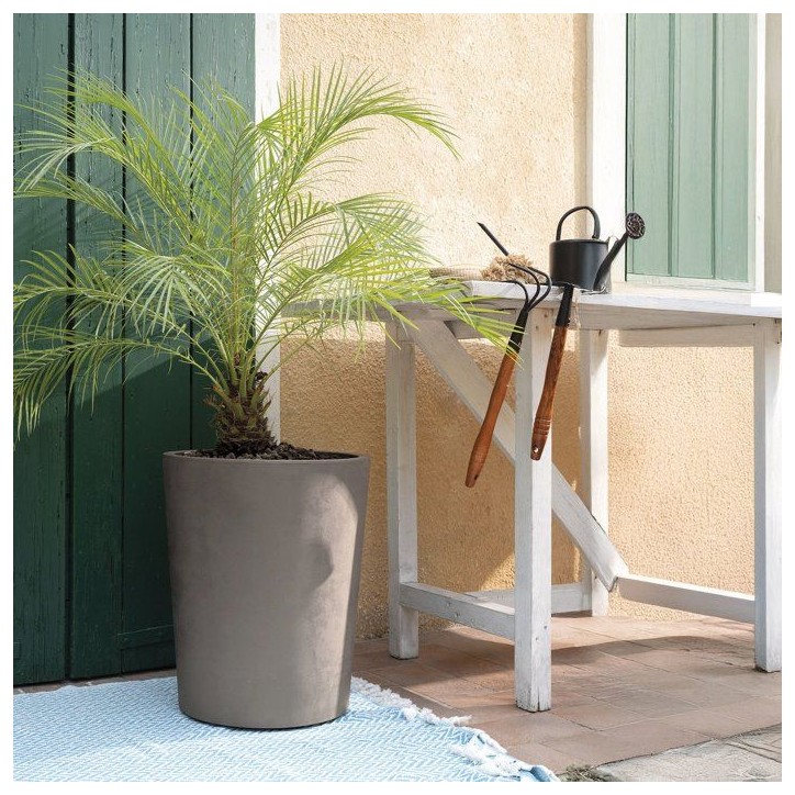 Pot de fleurs rond - DEROMA - Millennium - 48 L - Ø 43 cm - A réserve d'eau - Marron Pot de fleurs rond - DEROMA - Millennium - 48 L - Ø 43 cm - A réserve d'eau - Marron