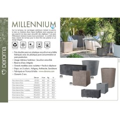 Pot de fleurs rond - DEROMA - Millennium - 79 L - Ø 50 cm - A réserv
