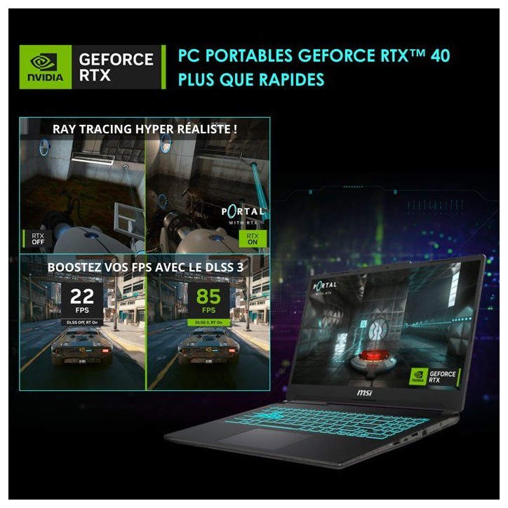PC Portable Gamer - MSI Cyborg15 A13VE-2479FRNN - Windows 11 - 15,6 FHD144Hz - i5-13420H - RTX4050 - RAM 16Go - SSD 512Go PC Portable Gamer - MSI Cyborg15 A13VE-2479FRNN - Windows 11 - 15,6 FHD144Hz - i5-13420H - RTX4050 - RAM 16Go - SSD 512Go