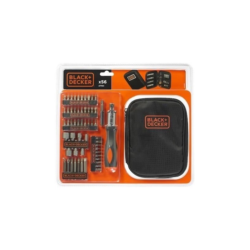 Coffret tournevis a cliquet BLACK+DECKER A7104-XJ 56 pieces
