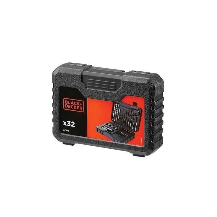 Coffret perçage/vissage BLACK+DECKER A7216-XJ 32 pieces Coffret perçage/vissage BLACK+DECKER A7216-XJ 32 pieces