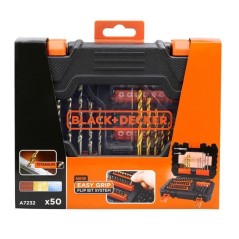 Coffret perçage vissage - BLACK+DECKER - A7232-XJ - 50 Accessoires -