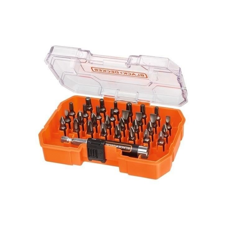 Coffret perçage/vissage BLACK+DECKER A7228-XJ 31 pieces Coffret perçage/vissage BLACK+DECKER A7228-XJ 31 pieces