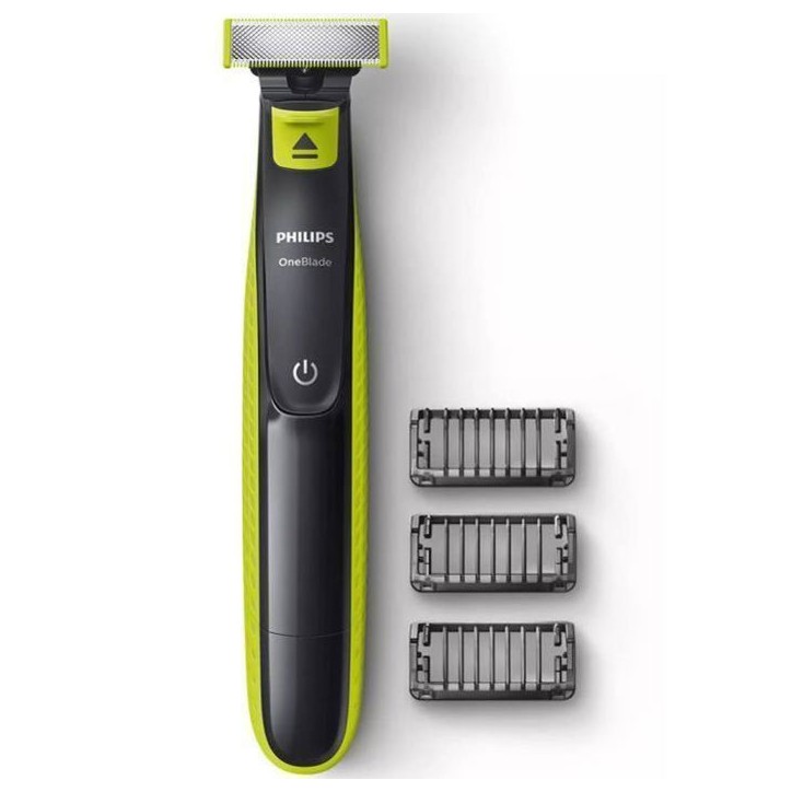 Tondeuse a barbe - PHILIPS - Oneblade QP2724/10 - 3 attaches (1 / 3 / 5 mm) incluses – sans fil rechargeable - Vert / Noir Tondeuse a barbe - PHILIPS - Oneblade QP2724/10 - 3 attaches (1 / 3 / 5 mm) incluses – sans fil rechargeable - Vert / Noir