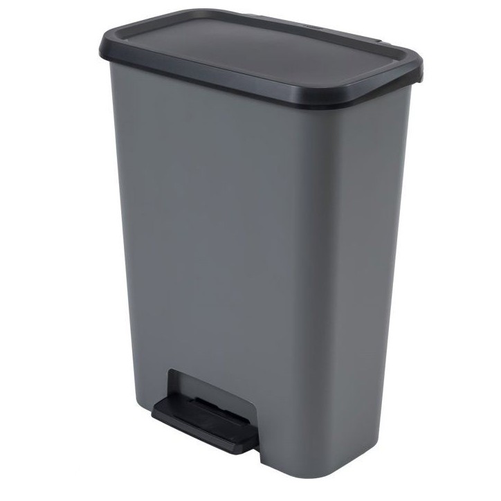 Pédale de tri a pédale Duo - CURVER - COMPATTA - 23 L + 23 L - Gris anthracite - Polypropylene Pédale de tri a pédale Duo - CURVER - COMPATTA - 23 L + 23 L - Gris anthracite - Polypropylene