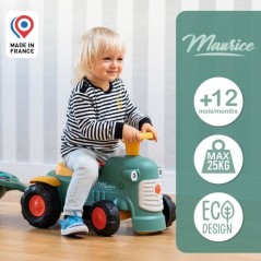 Porteur tracteur Maurice - FALK - Volant directionnel et remorque - 10