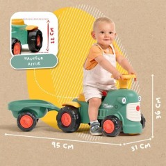 Porteur tracteur Maurice - FALK - Volant directionnel et remorque - 10