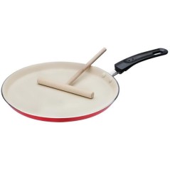 Crepiere avec étaleur - GSW - 456715 - Aluminium - Extérieur rouge s