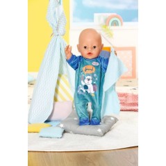 Combinaison - BABY BORN - Bleue - Motif ours - Avec cintre - Pour poupon 43cm