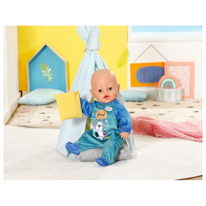 Combinaison - BABY BORN - Bleue - Motif ours - Avec cintre - Pour poupon 43cm Combinaison - BABY BORN - Bleue - Motif ours - Avec cintre - Pour poupon 43cm