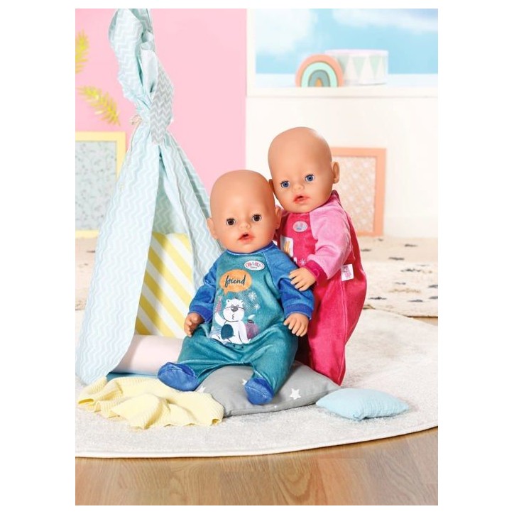 Combinaison - BABY BORN - Bleue - Motif ours - Avec cintre - Pour poupon 43cm Combinaison - BABY BORN - Bleue - Motif ours - Avec cintre - Pour poupon 43cm