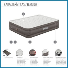 Lit gonflable - Bestway - 1069050XXX23 - 2 places - Fortech - Antimicr