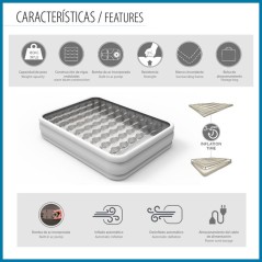 Lit gonflable - Bestway - 1069050XXX23 - 2 places - Fortech - Antimicr