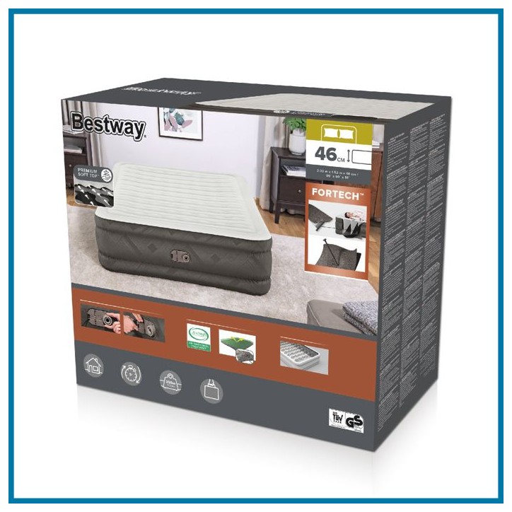 Lit gonflable - Bestway - 1069050XXX23 - 2 places - Fortech - Antimicrobien Ultra-Fresh Lit gonflable - Bestway - 1069050XXX23 - 2 places - Fortech - Antimicrobien Ultra-Fresh