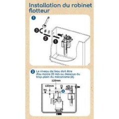 Kit chasse d'eau a tirette - ROUSSEAU - Certifié NF - Silencieux - An