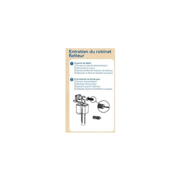 Kit chasse d'eau a tirette - ROUSSEAU - Certifié NF - Silencieux - Anti-siphonage - Réglable Kit chasse d'eau a tirette - ROUSSEAU - Certifié NF - Silencieux - Anti-siphonage - Réglable