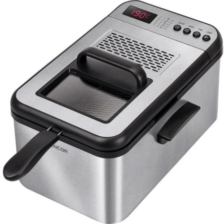 Friteuse électrique - Sencor - SFR 8200SS - 2200 W - 3,2 L - Noir/Aci