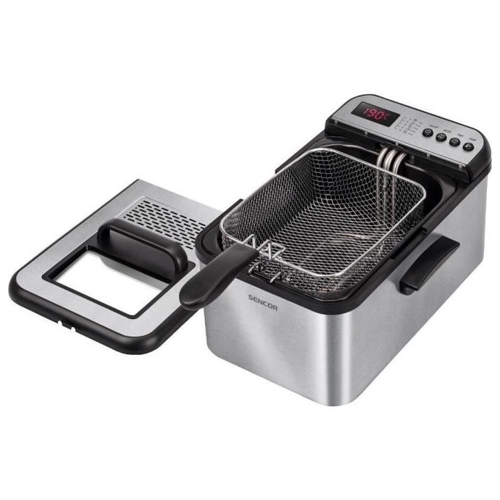 Friteuse électrique - Sencor - SFR 8200SS - 2200 W - 3,2 L - Noir/Acier Inoxydable Friteuse électrique - Sencor - SFR 8200SS - 2200 W - 3,2 L - Noir/Acier Inoxydable