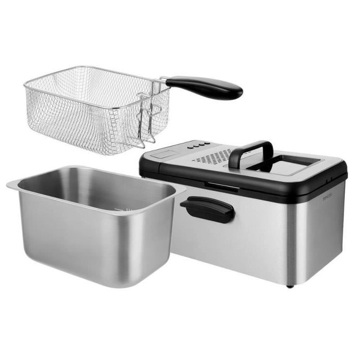 Friteuse électrique - Sencor - SFR 8200SS - 2200 W - 3,2 L - Noir/Acier Inoxydable Friteuse électrique - Sencor - SFR 8200SS - 2200 W - 3,2 L - Noir/Acier Inoxydable