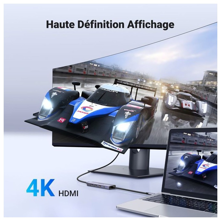 Hub USB - UGREEN - 5 en 1 - 3x USB 3.2, USB-C, HDMI 4K 30Hz - Noir Hub USB - UGREEN - 5 en 1 - 3x USB 3.2, USB-C, HDMI 4K 30Hz - Noir