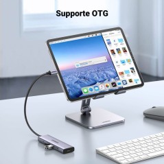 Hub USB - UGREEN - 5 en 1 - 3x USB 3.2, USB-C, HDMI 4K 30Hz - Noir