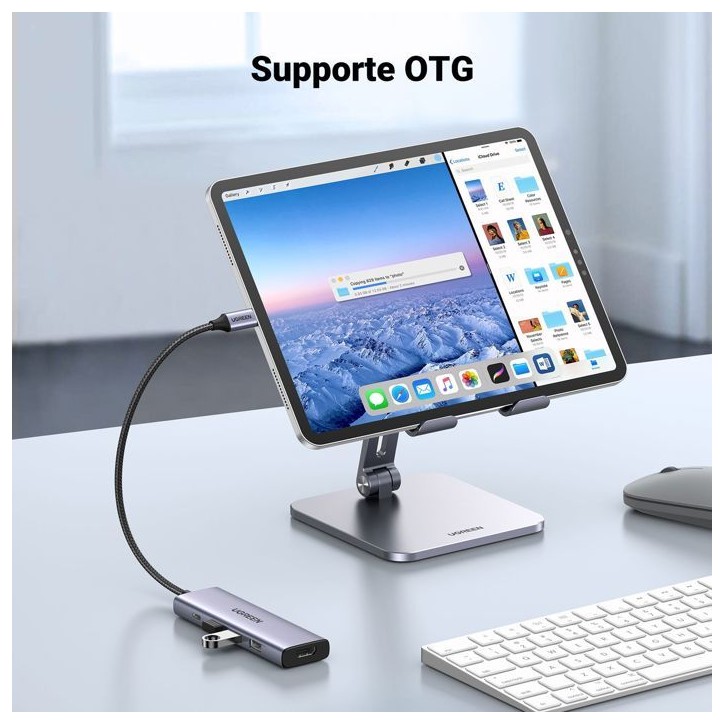 Hub USB - UGREEN - 5 en 1 - 3x USB 3.2, USB-C, HDMI 4K 30Hz - Noir Hub USB - UGREEN - 5 en 1 - 3x USB 3.2, USB-C, HDMI 4K 30Hz - Noir
