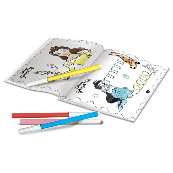 Pocket Studio de Dessin - Princesses - LISCIANIGIOCHI - Kit Dessin - 4 Ardoises effaçables - Feutres inclus - Des 3 ans