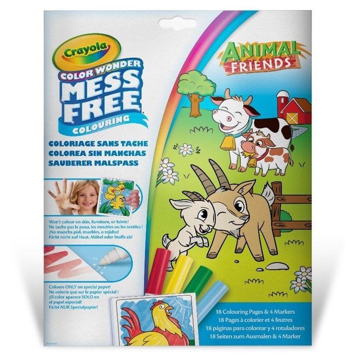 Set de coloriage - CRAYOLA - Color Wonder - Animal Friends - Livre + 4 feutres - Des 3 ans Set de coloriage - CRAYOLA - Color Wonder - Animal Friends - Livre + 4 feutres - Des 3 ans