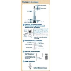 Mécanisme de chasse d'eau a tirette - ROUSSEAU - Certifié NF - Débi