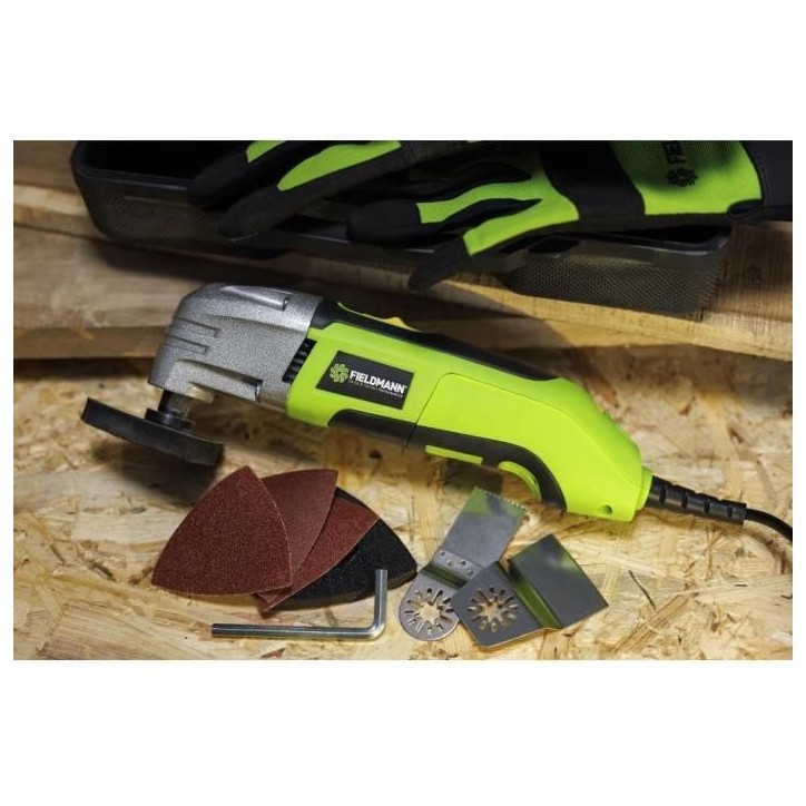 Outils multifonctions - FIELDMANN - FDB 200301-E - 300 W - Vitesse variable - 11 accessoires inclus Outils multifonctions - FIELDMANN - FDB 200301-E - 300 W - Vitesse variable - 11 accessoires inclus