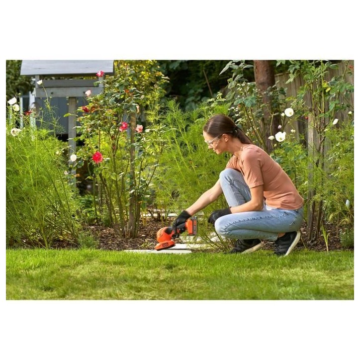 Sculpte-haies et cisaille a gazon sans fil + batterie 2Ah + chargeur - BLACK&DECKER - BCSS18D1-QW - 18V Sculpte-haies et cisaille a gazon sans fil + batterie 2Ah + chargeur - BLACK&DECKER - BCSS18D1-QW - 18V