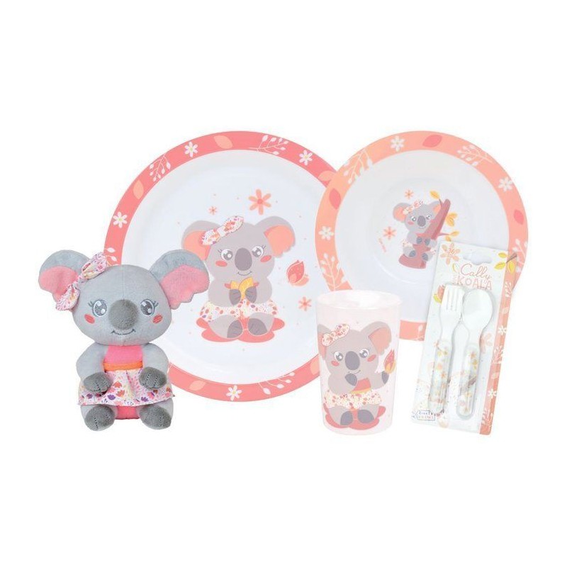 Lot vaisselle - FUN HOUSE - KOALA - Verre 220 ml, assiette creuse Ø 1
