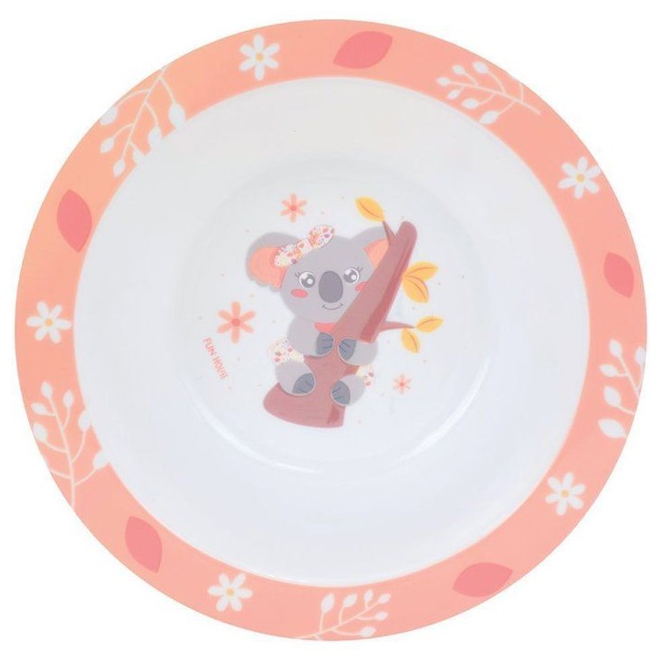 Lot vaisselle - FUN HOUSE - KOALA - Verre 220 ml, assiette creuse Ø 16 cm, assiette plate Ø 22 cm, couverts et peluche 22 cm Lot vaisselle - FUN HOUSE - KOALA - Verre 220 ml, assiette creuse Ø 16 cm, assiette plate Ø 22 cm, couverts et peluche 22 cm