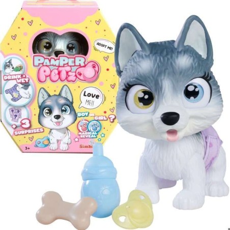 Smoby - Pamper Petz - Husky a adopter - 4 accessoires - Articulé - Bo