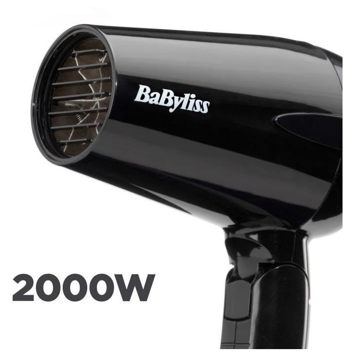 Seche-cheveux - BaByliss - 5344E Travel Dry 2000 - Compact Léger avec poignée pliable Seche-cheveux - BaByliss - 5344E Travel Dry 2000 - Compact Léger avec poignée pliable