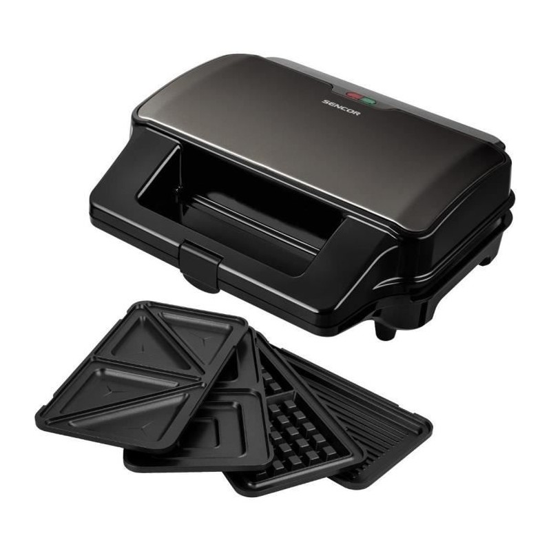 Appareil a sandwichs - Sencor - SSM 9978BK - 4 en 1 - 900W - Noir