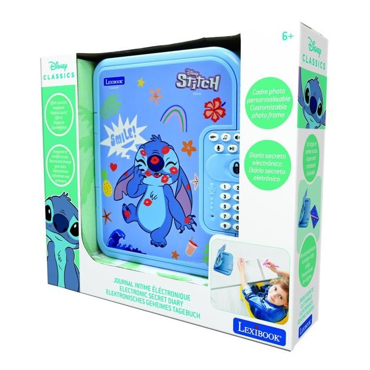 Journal intime électronique avec coffre-fort Stitch Journal intime électronique avec coffre-fort Stitch