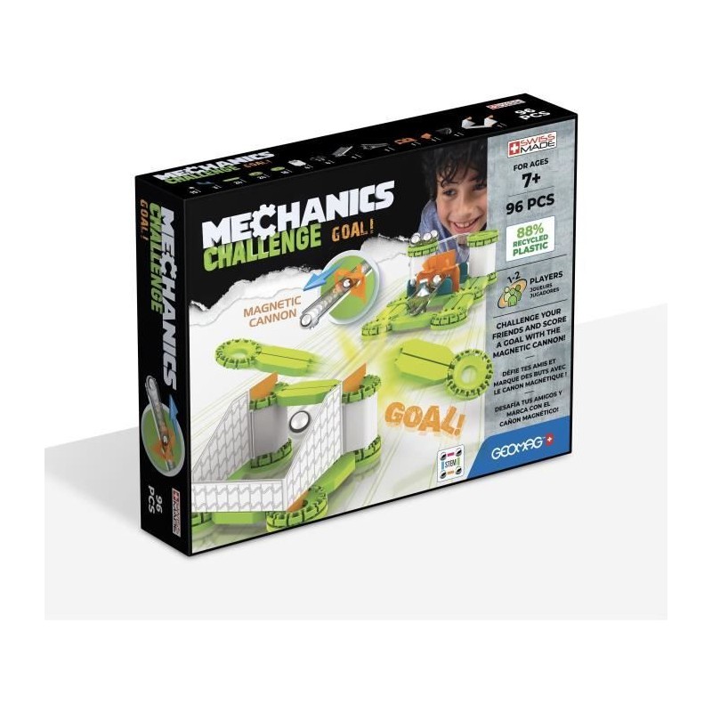 Coffret de construction - GEOMAG - Mechanics Challenge Goal! - 96 piec