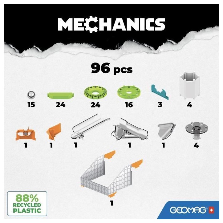 Coffret de construction - GEOMAG - Mechanics Challenge Goal! - 96 pieces - Magnétique - Jeu interactif - Plastique recyclé Coffret de construction - GEOMAG - Mechanics Challenge Goal! - 96 pieces - Magnétique - Jeu interactif - Plastique recyclé