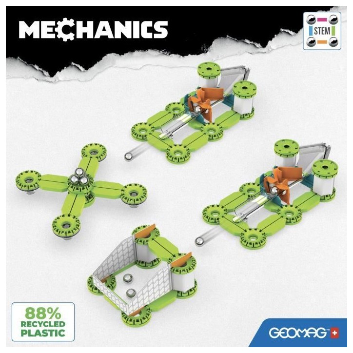 Coffret de construction - GEOMAG - Mechanics Challenge Goal! - 96 pieces - Magnétique - Jeu interactif - Plastique recyclé Coffret de construction - GEOMAG - Mechanics Challenge Goal! - 96 pieces - Magnétique - Jeu interactif - Plastique recyclé