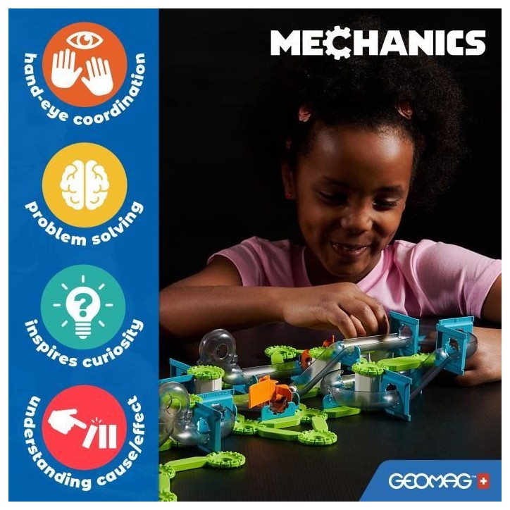 Coffret de construction - GEOMAG - Mechanics Challenge Goal! - 96 pieces - Magnétique - Jeu interactif - Plastique recyclé Coffret de construction - GEOMAG - Mechanics Challenge Goal! - 96 pieces - Magnétique - Jeu interactif - Plastique recyclé