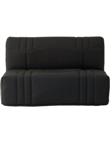 Banquette BZ DREAM - Tissu 100% Coton noir - Couchage 140x190 cm - 2 places - Confort moelleux