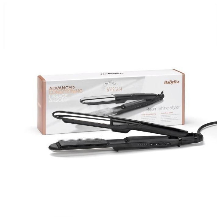 Lisseur Babyliss ST496E - Lisseur vapeur Steam Shine