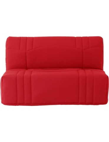 Banquette BZ DREAM - Tissu 100% Coton rouge - Couchage 140x190 cm - Classique - Moelleux